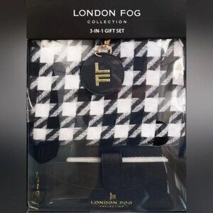 NIB London Fog Black and White Houndstooth 3-in-1 Gift Set